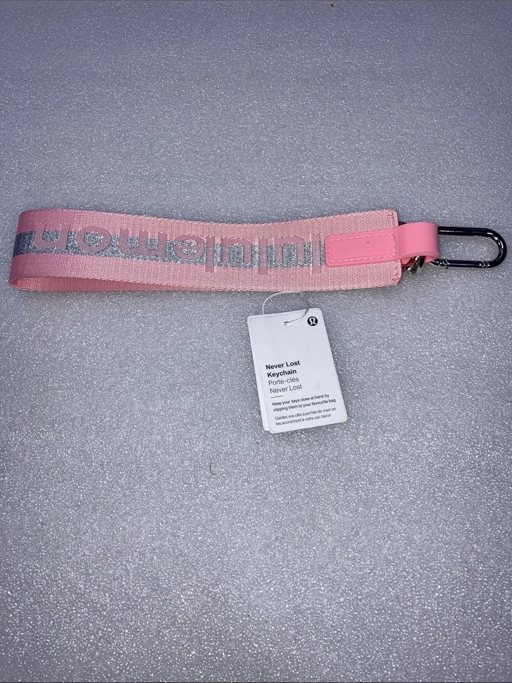 lululemon athletica Pink Never Lost Keychain Wristlet